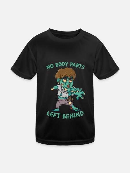 Zombie Halloween Lustig - Kinder Funktions-T-Shirt - Schwarz - Vorne