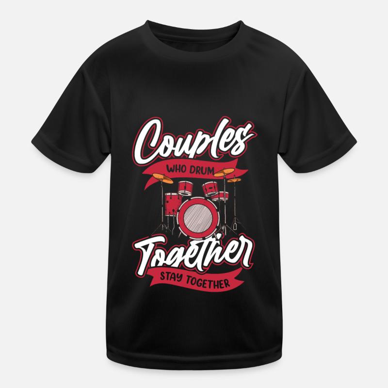Drums Drummer Drummer Couple Kids Functional T-Shirt