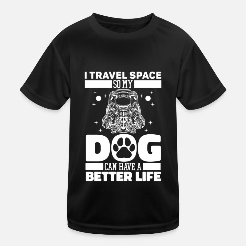 Astronaut Raumfahrer Kosmonaut Hund Kinder Funktions-T-Shirt