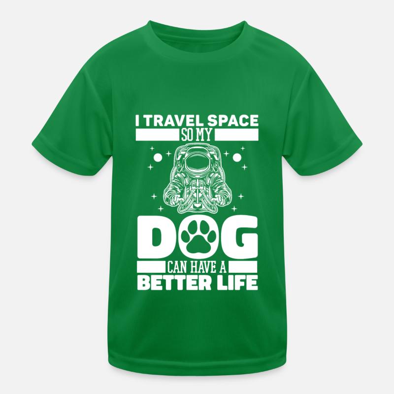Astronaut Raumfahrer Kosmonaut Hund Kinder Funktions-T-Shirt