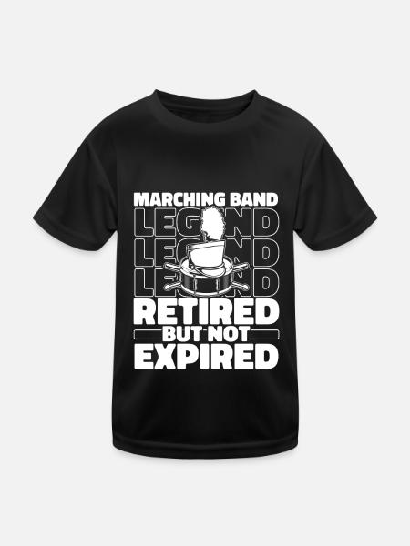 Retired marching band - Kids Functional T-Shirt - black - Front