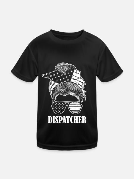 Répartiteur du centre de contrôle des appels d’urgence - T-shirt sport Enfant - noir - Devant