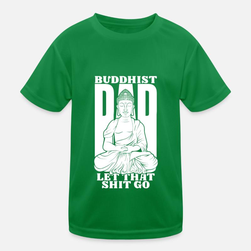 Buddha Buddhist Papa Kids Functional T-Shirt
