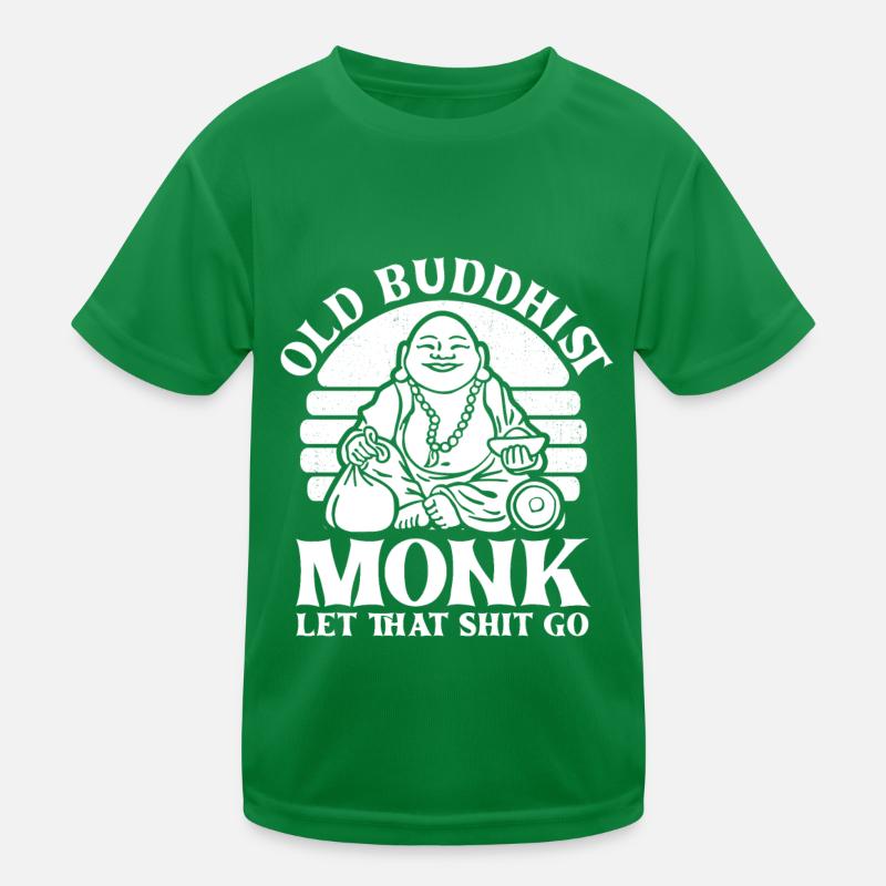 Buddha Buddhist Mönch Kinder Funktions-T-Shirt