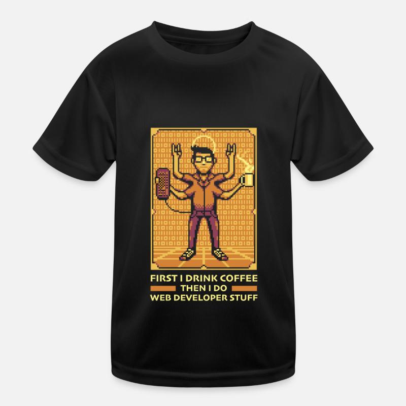 Web Developer Web Developer Coffee Kids Functional T-Shirt