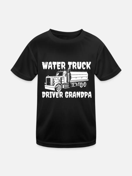 Lkw Fahrer Trucker Lastwagenfahrer - Kinder Funktions-T-Shirt - Schwarz - Vorne