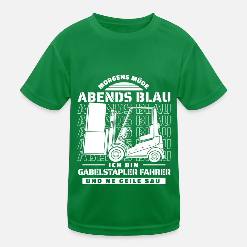 Gabelstapler Staplerfahrer Kinder Funktions-T-Shirt