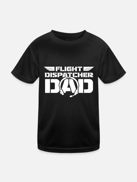 Distributeur de vols du centre de contrôle des appels d’urgence - T-shirt sport Enfant - noir - Devant