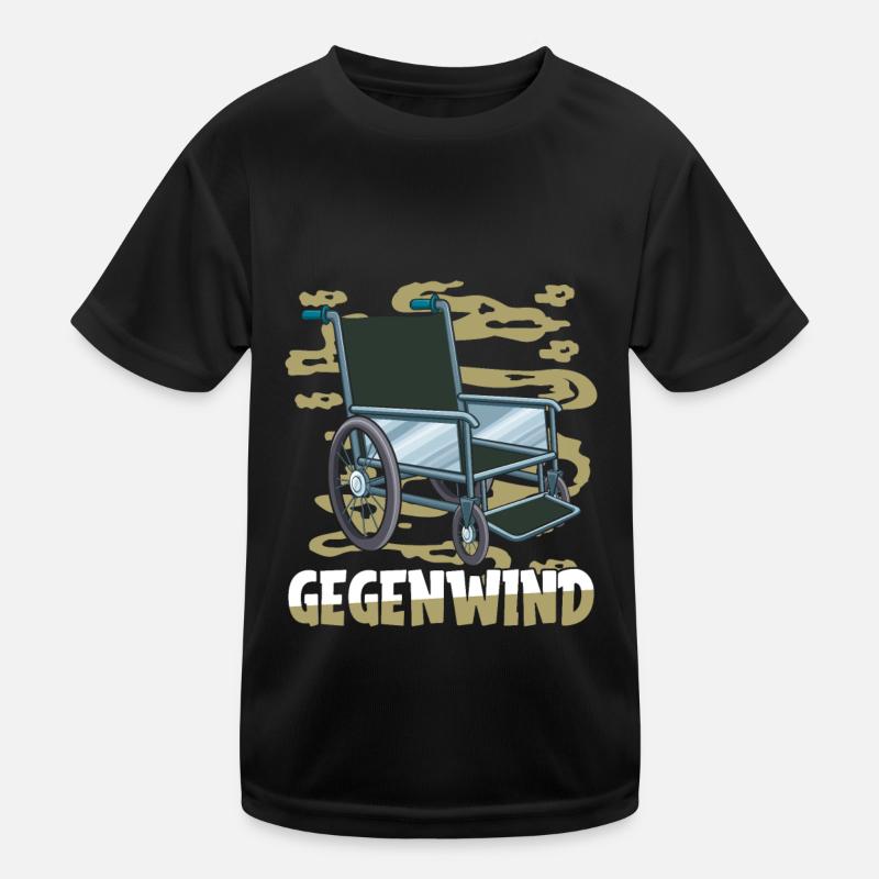 Rollstuhl Rollstuhlfahrer Kinder Funktions-T-Shirt