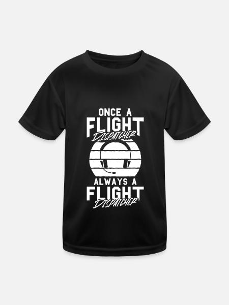 Distributeur de vols du centre de contrôle des appels d’urgence - T-shirt sport Enfant - noir - Devant