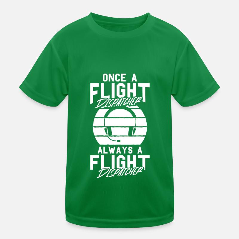 Notruf Leitstelle Einsatzzentrale Flugverteiler Kinder Funktions-T-Shirt
