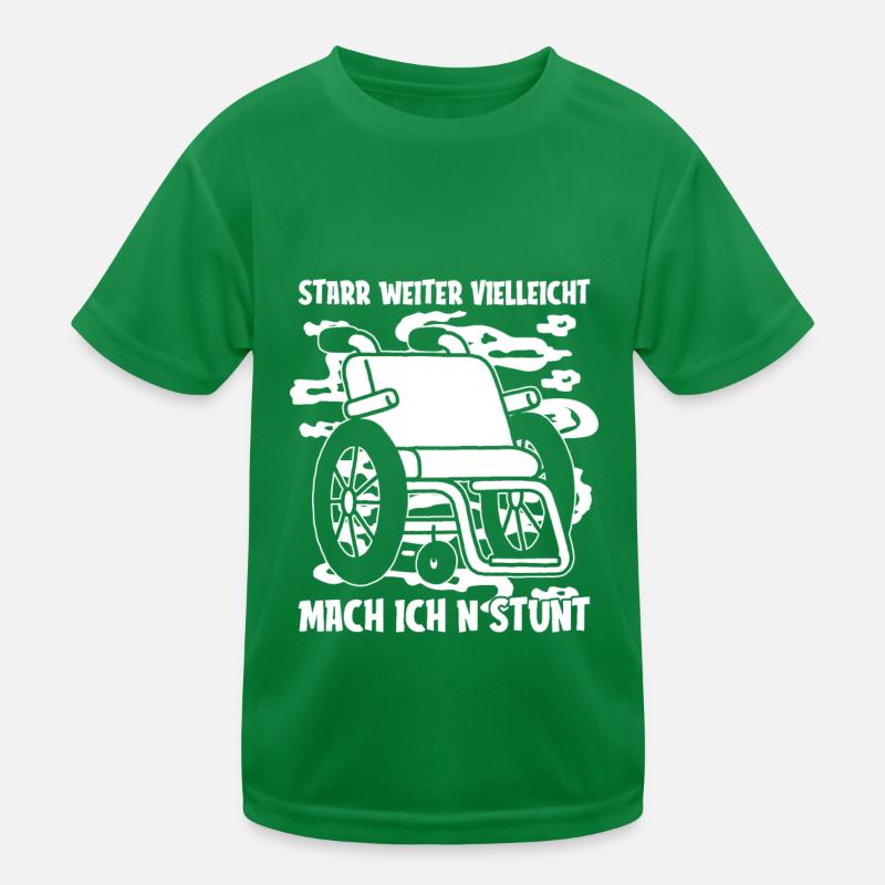 Rollstuhl Rollstuhlfahrer Lustig Kinder Funktions-T-Shirt