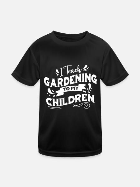 Jardinier amateur jardin maman - T-shirt sport Enfant - noir - Devant