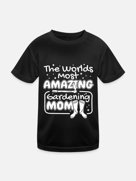 Jardinier amateur jardin maman - T-shirt sport Enfant - noir - Devant
