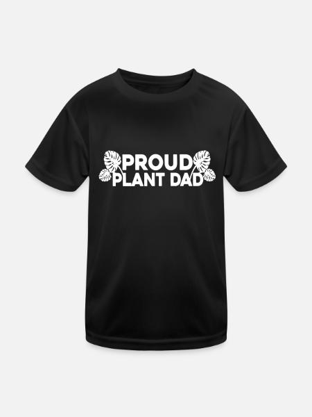 Home Gardener Garden Garden Father Proud Plant Dad - Kids Functional T-Shirt - black - Front