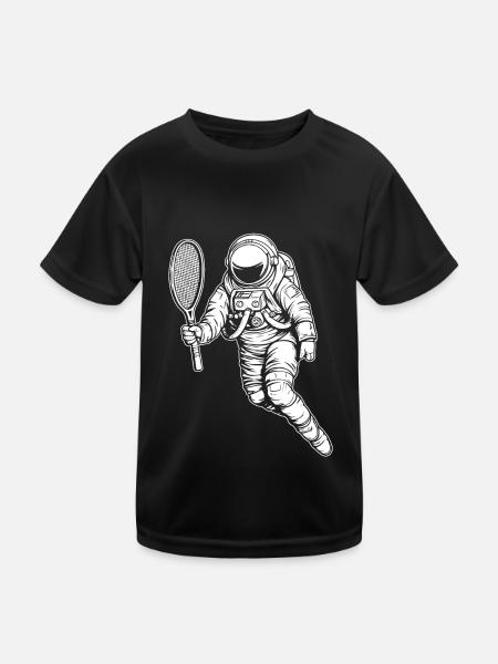 Badminton Federball - Kids Functional T-Shirt - black - Front