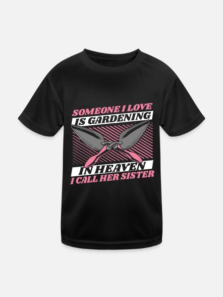 Hobbygärtner Garten Liebe Gartenschwester - Kinder Funktions-T-Shirt - Schwarz - Vorne