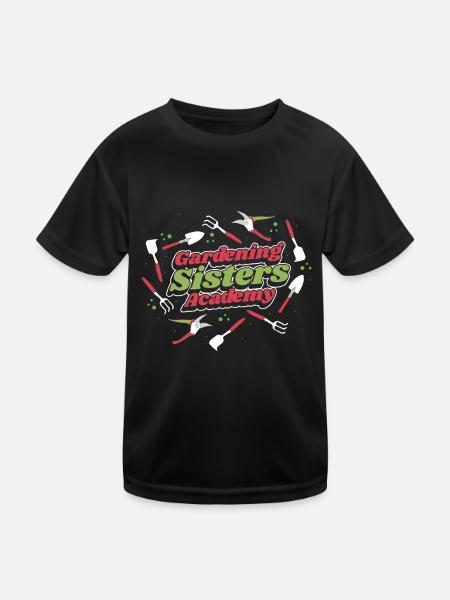 Amateur gardener garden horticultural sister - Kids Functional T-Shirt - black - Front