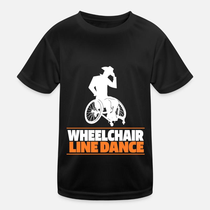 Line Dance Wheelchair Kids Functional T-Shirt