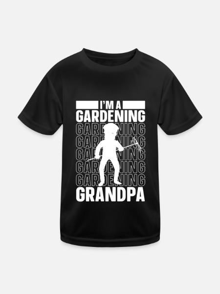 Hobbygärtner Garten Garten Opa - Kinder Funktions-T-Shirt - Schwarz - Vorne