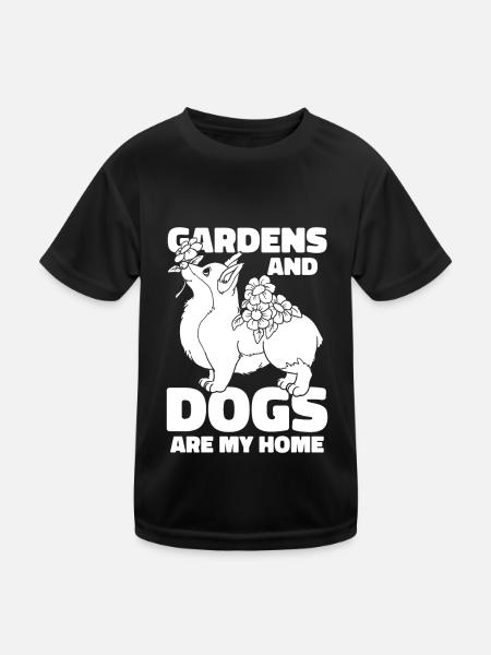 Hobbygärtner Garten Gartenhund - Kinder Funktions-T-Shirt - Schwarz - Vorne