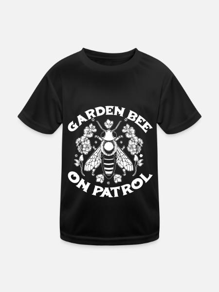 Jardinier amateur jardin abeilles de jardin - T-shirt sport Enfant - noir - Devant