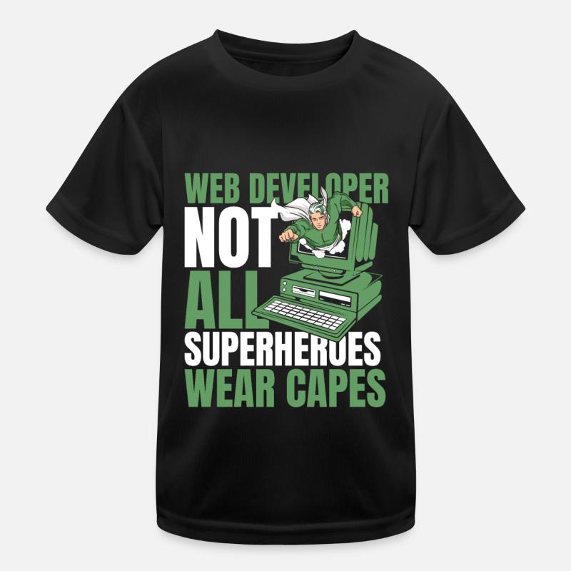 Web Entwickler Webdeveloper Superheld Kinder Funktions-T-Shirt