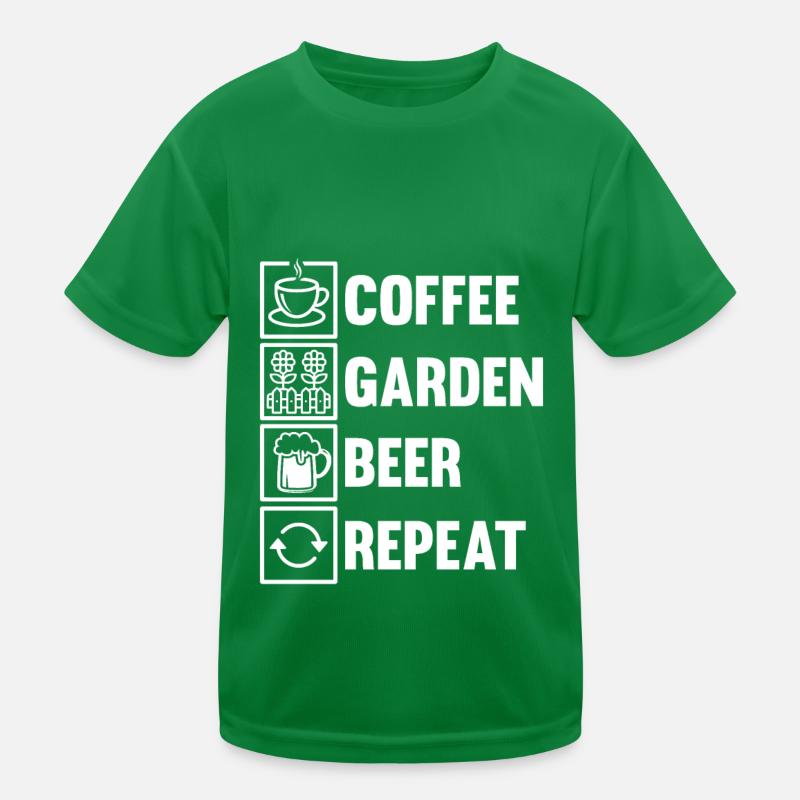 Hobbygärtner Garten Kaffee Gartenbier Kinder Funktions-T-Shirt