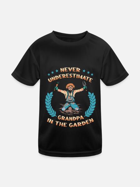 Hobbygärtner Garten Großvater Garten Opa - Kinder Funktions-T-Shirt - Schwarz - Vorne