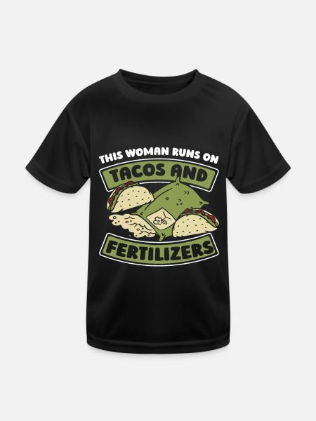 Hobby Gardener Garden Funny Garden Tacos - Kids Functional T-Shirt - black - Front