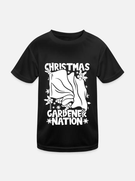 Jardin jardinier amateur Noël dans le jardin - T-shirt sport Enfant - noir - Devant