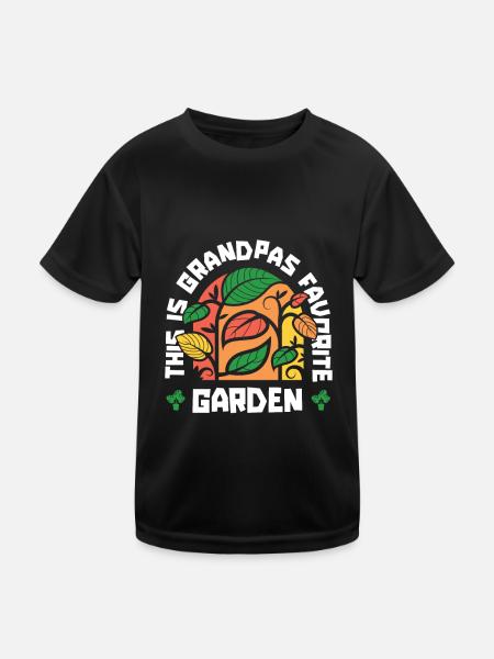 Hobbygärtner Garten Garten Opa - Kinder Funktions-T-Shirt - Schwarz - Vorne