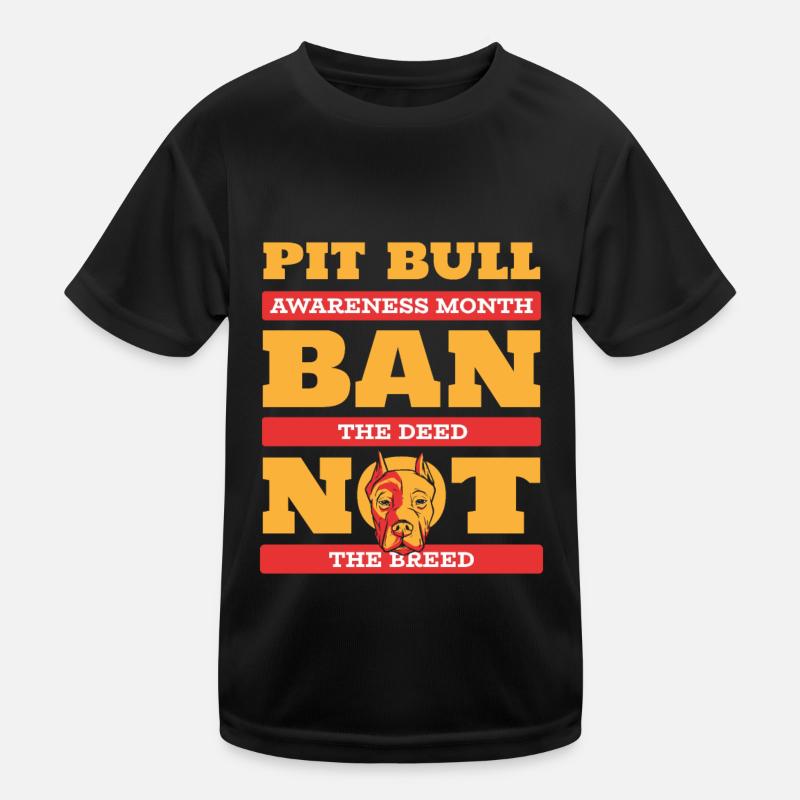 Pitbull Awareness Pitbull Interdiction T-shirt sport Enfant