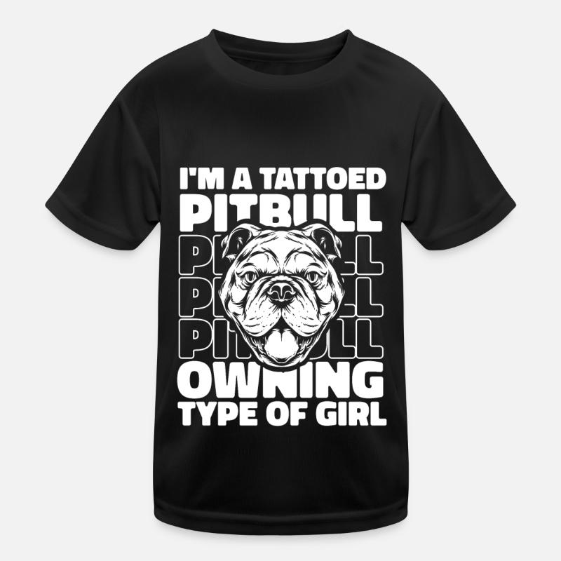 Pitbull Tätowiert Pitbull Verbot Kinder Funktions-T-Shirt