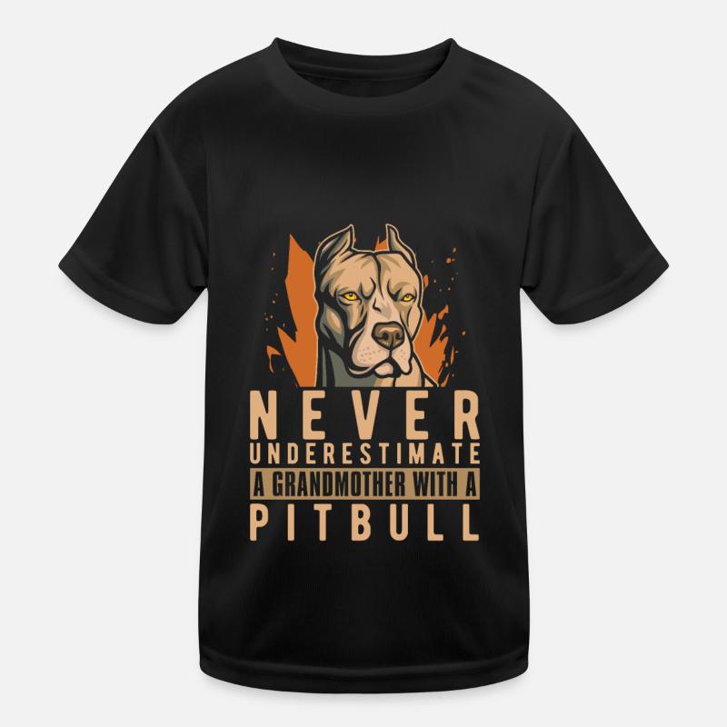 Pitbull Grand-mère Pitbull Interdiction T-shirt sport Enfant