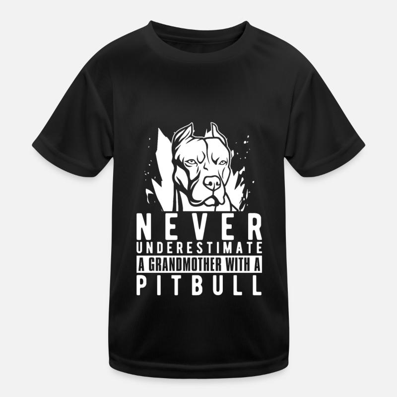 Pitbull Grand-mère Pitbull Interdiction T-shirt sport Enfant