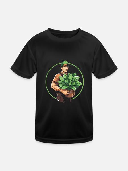 Hobbygärtner Garten Gartenmama - Kinder Funktions-T-Shirt - Schwarz