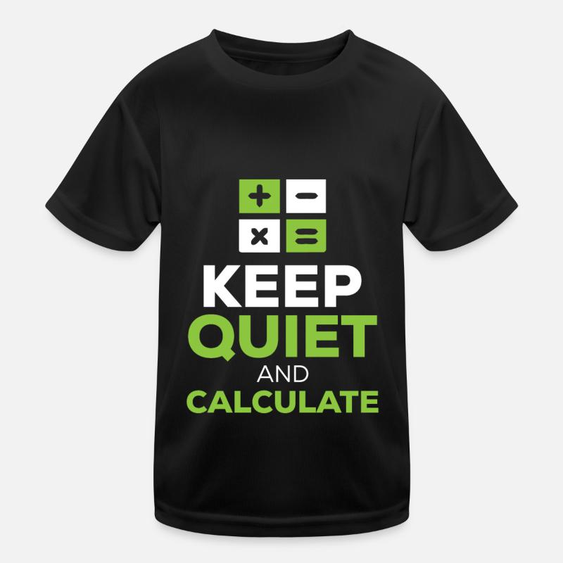 Physik Phyiker Taschenrechner Quantenphysik - Kinder Funktions-T-Shirt - Schwarz