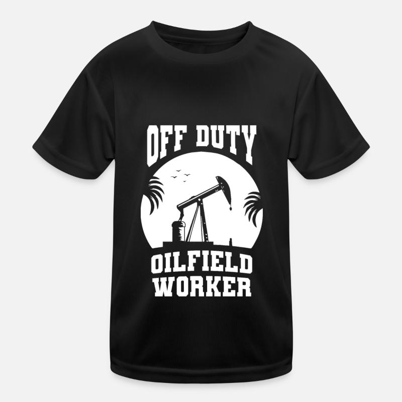 Ölfeld Bohrinsel Kinder Funktions-T-Shirt