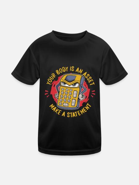 Accountant Tax Advisor Calculator - Kids Functional T-Shirt - black - Front