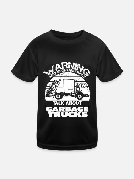 Lkw Fahrer Trucker Lastwagenfahrer Lustig - Kinder Funktions-T-Shirt - Schwarz - Vorne