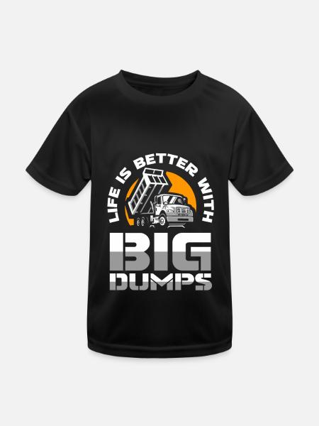 Truck Driver Trucker Truck Driver Funny - Kids Functional T-Shirt - black - Front