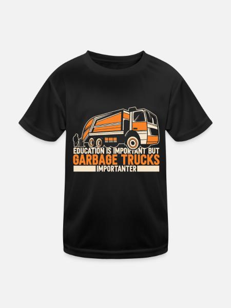 Truck Driver Trucker Truck Driver Funny - Kids Functional T-Shirt - black - Front