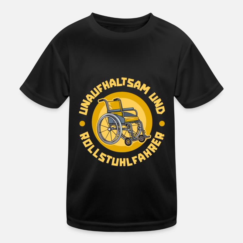 Rollstuhl Rollstuhlfahrer Cool Kinder Funktions-T-Shirt