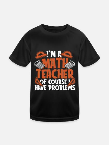 Math Teacher Math Teacher Wheelchair - Kids Functional T-Shirt - black - Front