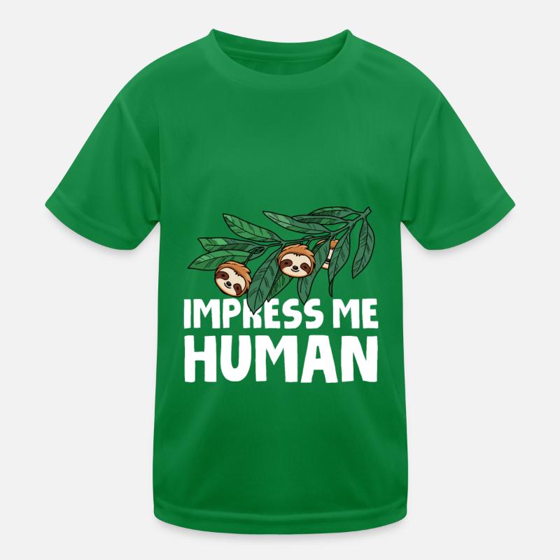 Faultier Cool Kinder Funktions-T-Shirt