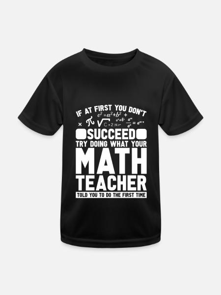 Professeur de mathématiques Professeur de mathématiques Sarcastique - T-shirt sport Enfant - noir - Devant