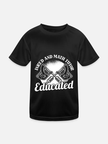 Math Teacher Math Teacher Tattoo - Kids Functional T-Shirt - black - Front