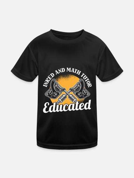 Professeur de mathématiques Professeur de mathématiques Tatouage - T-shirt sport Enfant - noir - Devant
