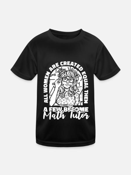Professeur de mathématiques Professeur de mathématiques Femme - T-shirt sport Enfant - noir - Devant